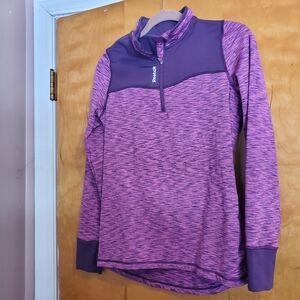 Reebok Purple Quarter-Zip Pullover Medium